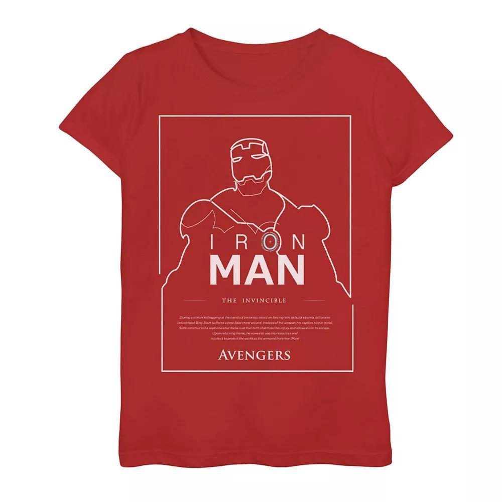 Girls 7-16 Marvel Iron Man Outlined Movie Poster Tee, Girls Product Image