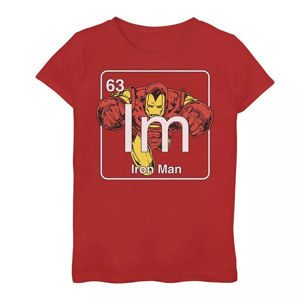 Girls 7-16 Marvel Avengers Iron Man Element Tee, Girl's, Size: XL, Red Product Image