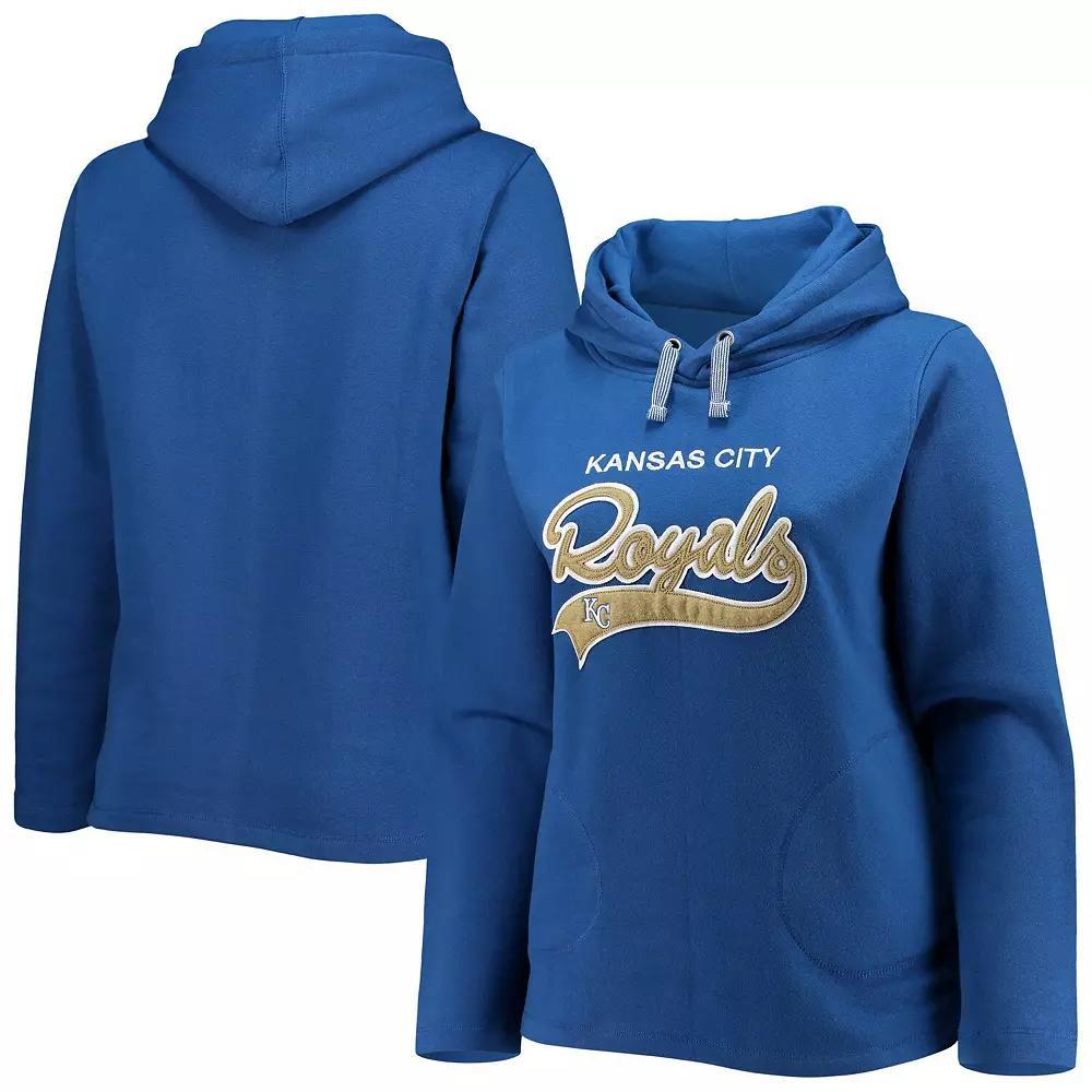 Women's Soft as a Grape Royal Kansas City Royals Plus Size Side Split Pullover Hoodie, Size: 2XL, Blue Product Image