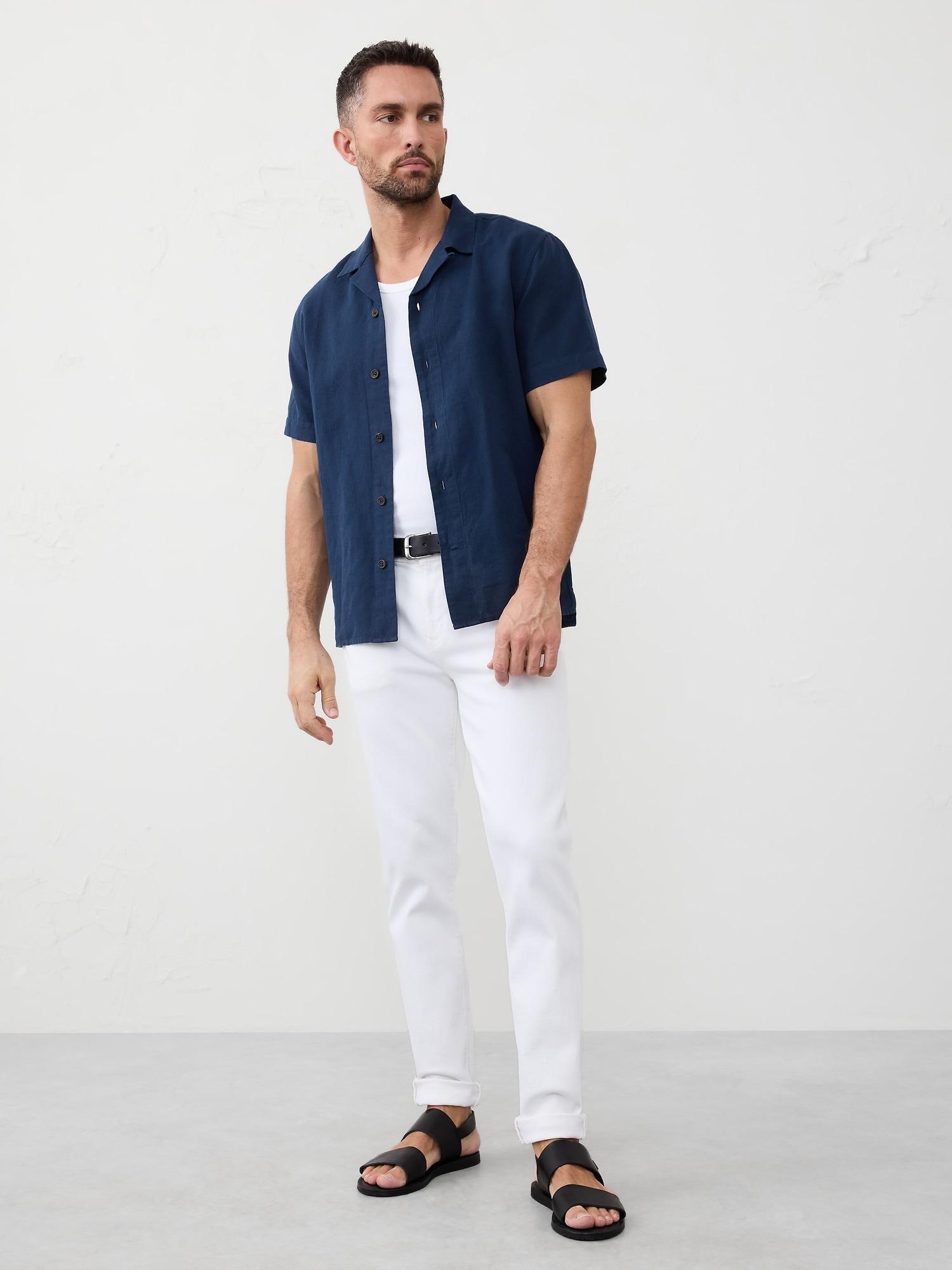 Linen-Blend Resort Shirt Product Image