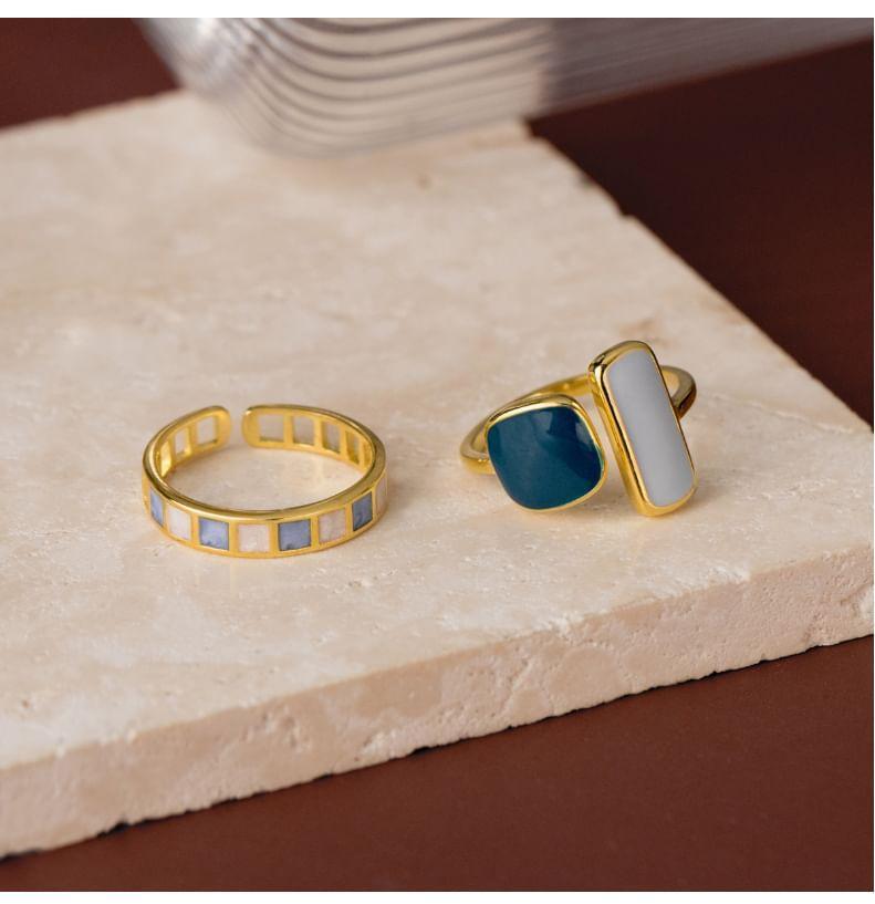 925 Sterling Silver Two Tone Ring Product Image