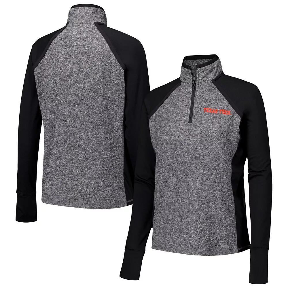 Women's Black Texas Tech Red Raiders Finalist Raglan Quarter-Zip Jacket, Size: Medium Product Image