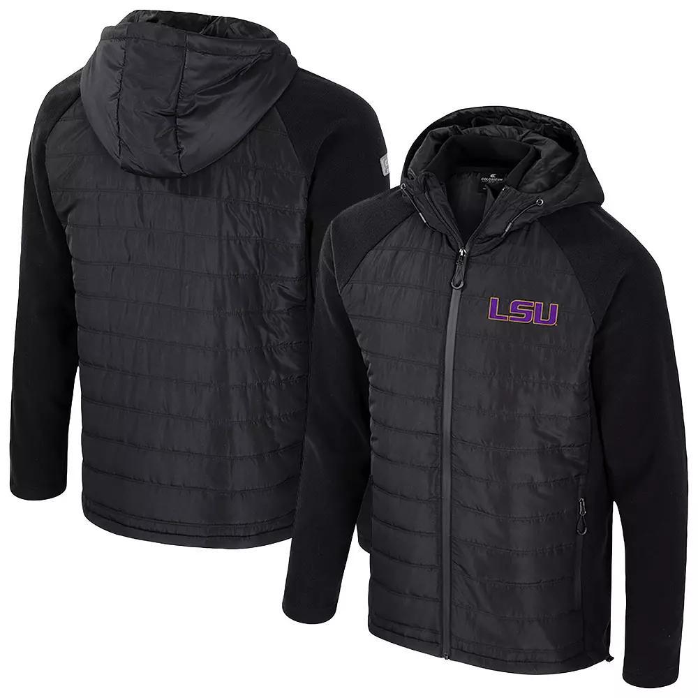 Men's Colosseum Black LSU Tigers Block The Sun Full-Zip Hooded Jacket, Size: XL Product Image