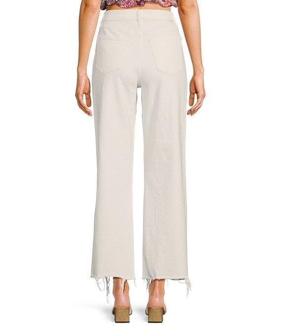 Daze Pleaser High Rise Wide Ankle Length Dark Denim Jeans Product Image