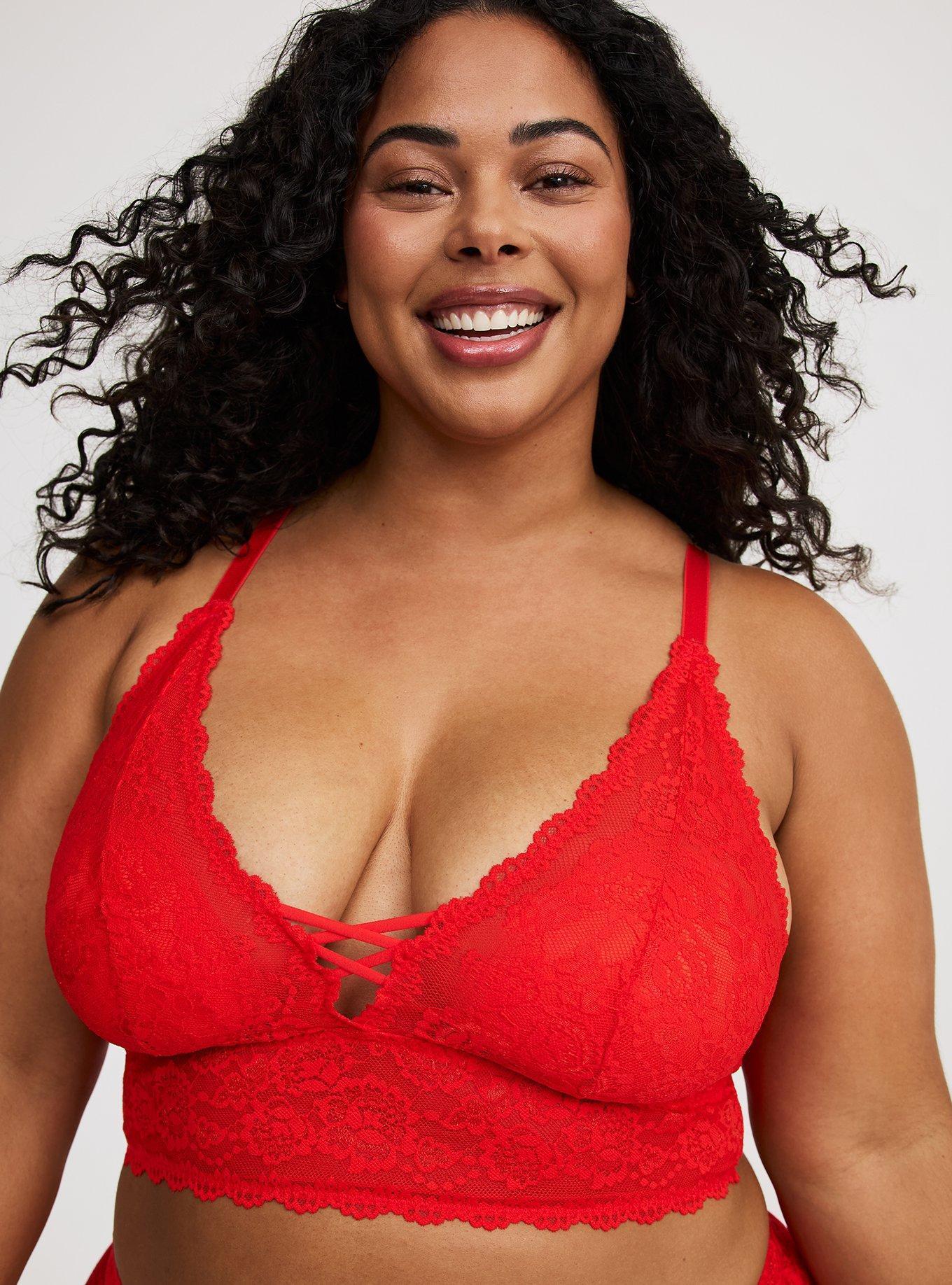 Lightly Lined Simply Lace XO Front Bralette Product Image