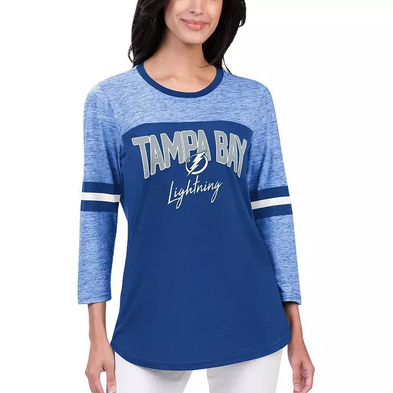 Women's G-III 4Her by Carl Banks Blue Tampa Bay Lightning Play The Game 3/4-Sleeve T-Shirt, Size: Small, Lgh Blue Product Image