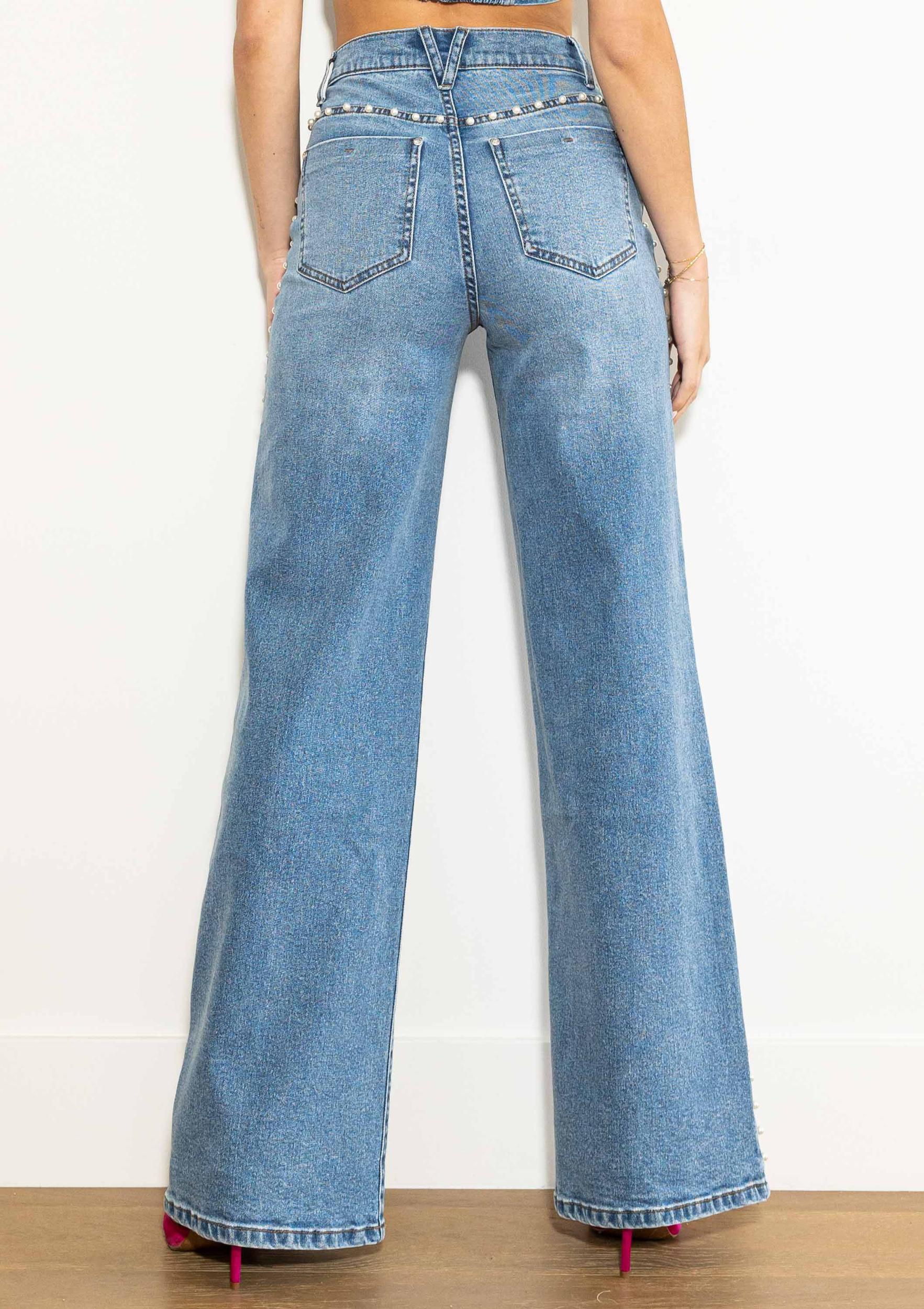 Pearl High-Rise Wideleg Jeans Product Image