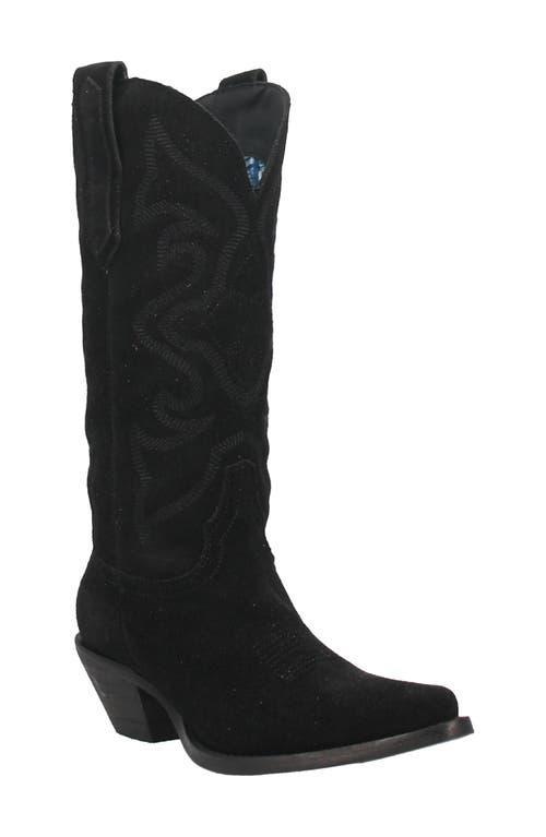 Dingo Out West Women's Suede Cowgirl Boots, Size: 9, Black Product Image