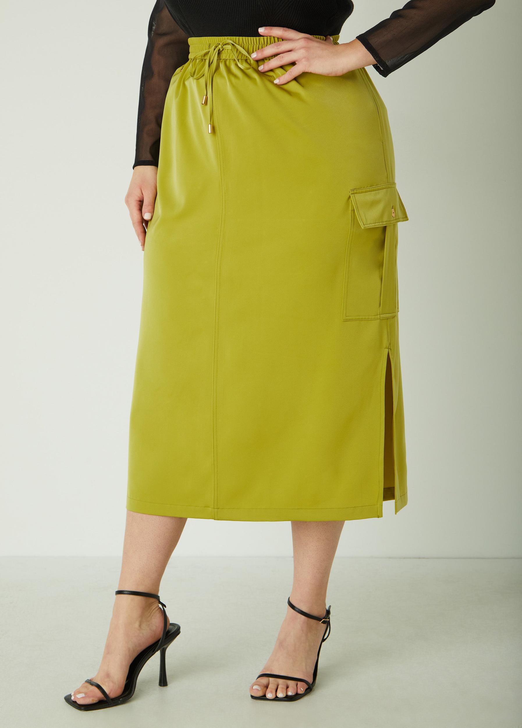 Satin Cargo Skirt Product Image