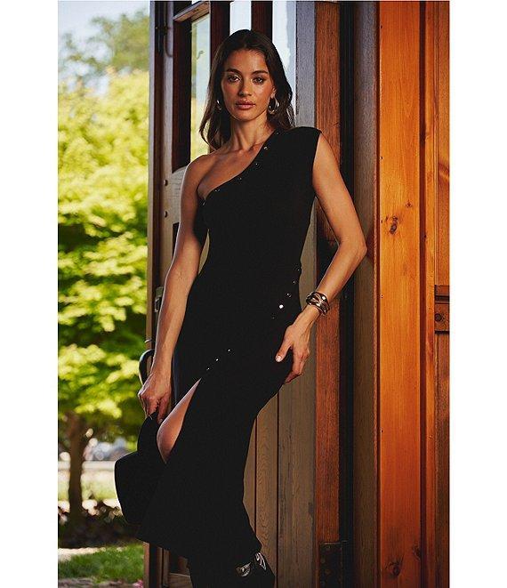 Adrianna Papell One Shoulder Knit Midi Dress Product Image