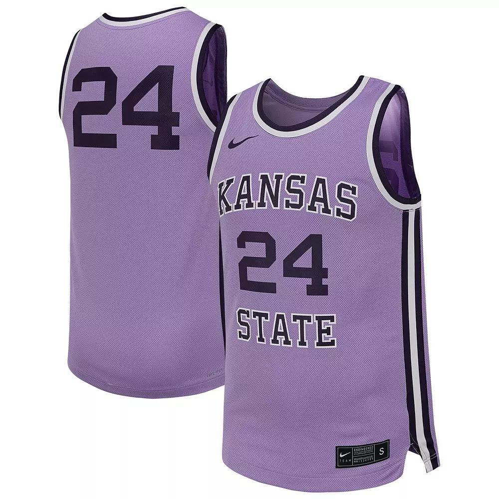 Men's Nike #24 Lavender Kansas State Wildcats Retro Replica Basketball Jersey, Size: Small, Team Product Image