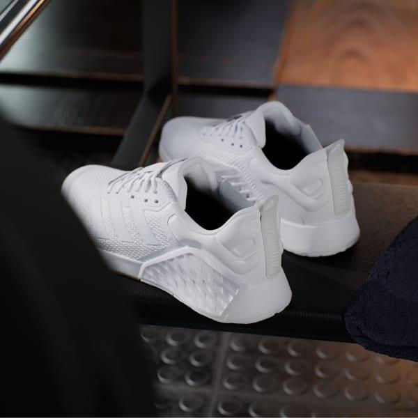 adidas Dropset 3 strength training shoes Cloud White M 14 / W 15 Unisex Product Image