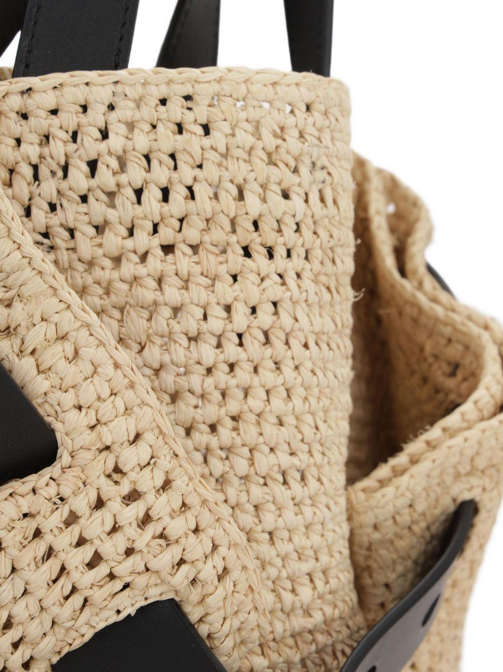 mini Punch Hole rafia-crochet cross body bag Product Image