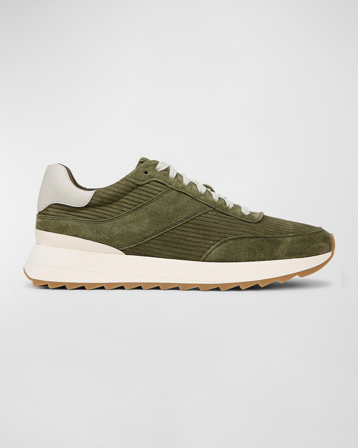 Vince Mens Edric Corduroy Suede Oxford Sneakers Product Image