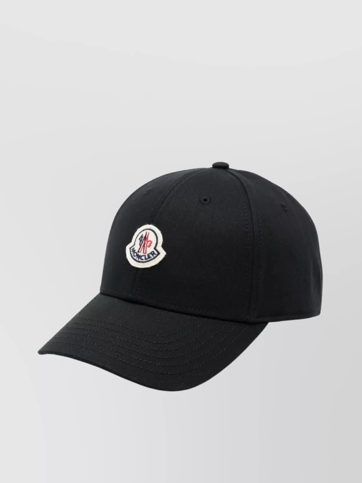 MONCLER Grenoble Logo Embroidered Baseball Cap In Black Product Image
