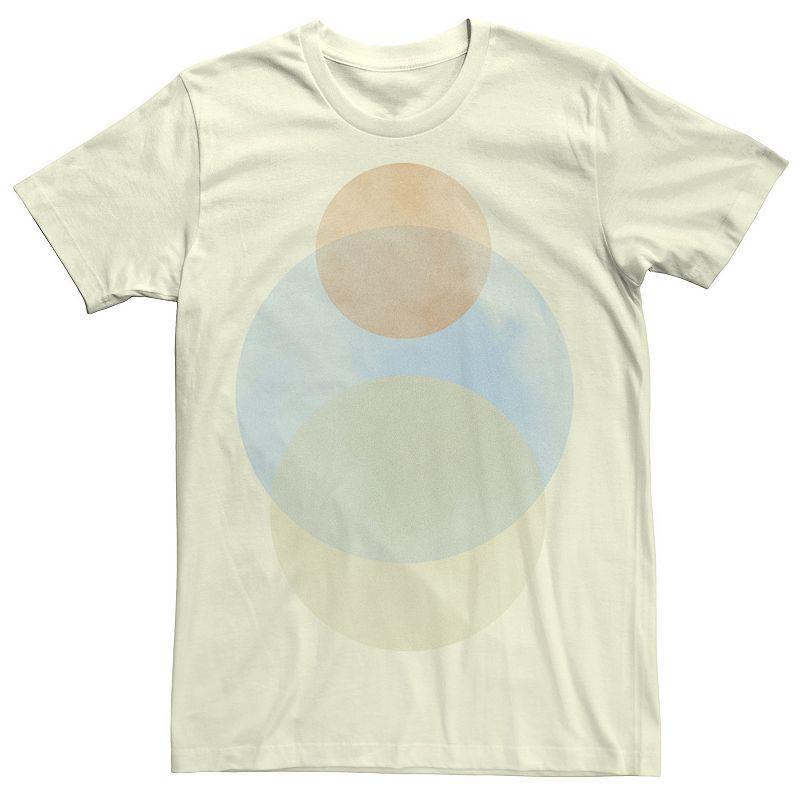 Mens Three Circles Distressed Graphic Tee Navy Grey Product Image
