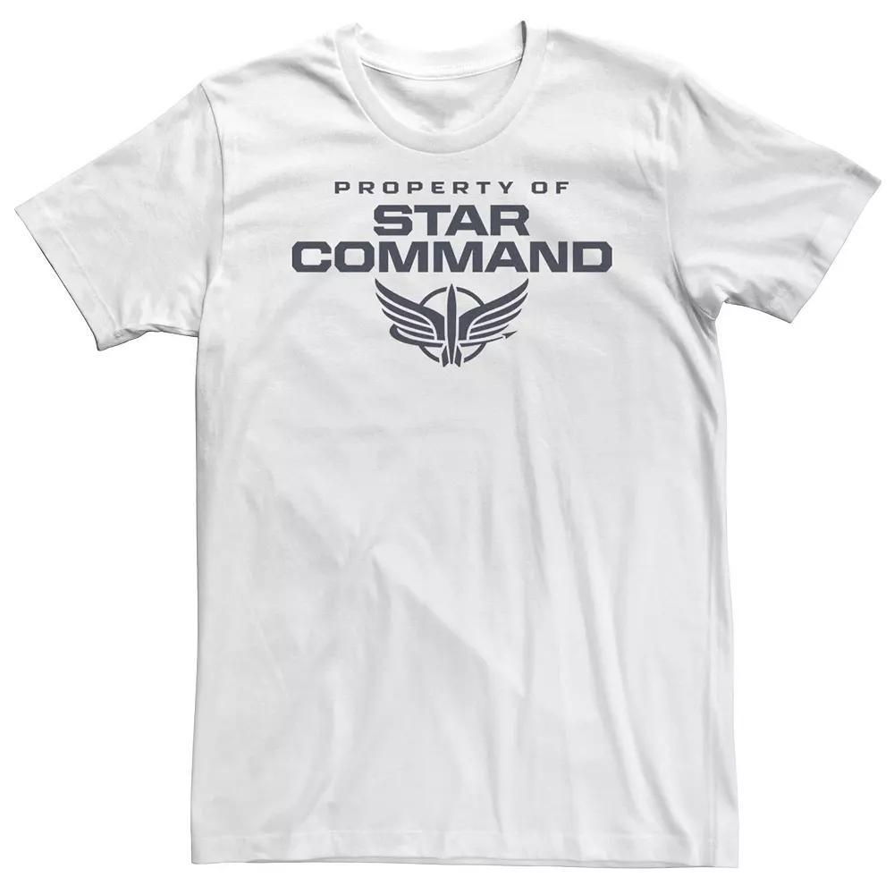 Big & Tall Disney / Pixar Lightyear Property Of Star Command Logo Tee, Mens Athletic Grey Product Image