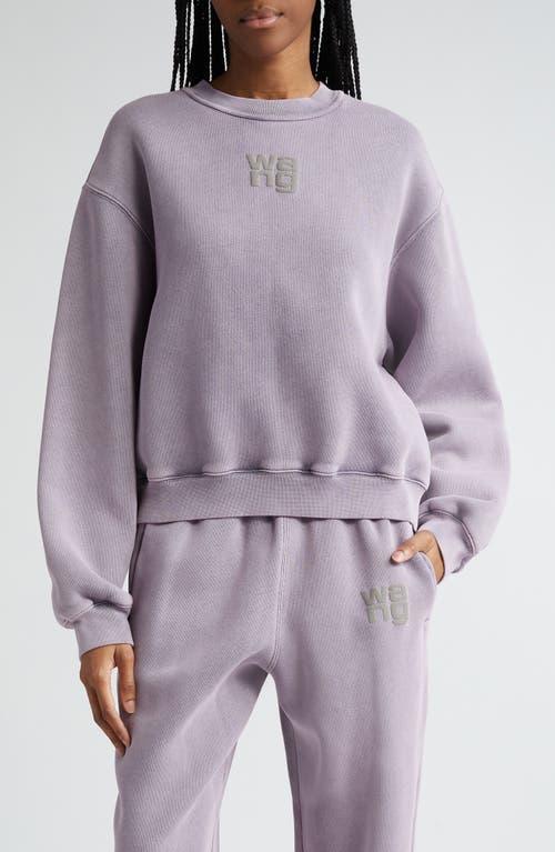 alexanderwang. t Essential Terry Crew Sweatshirt with Puff Paint Logo Product Image