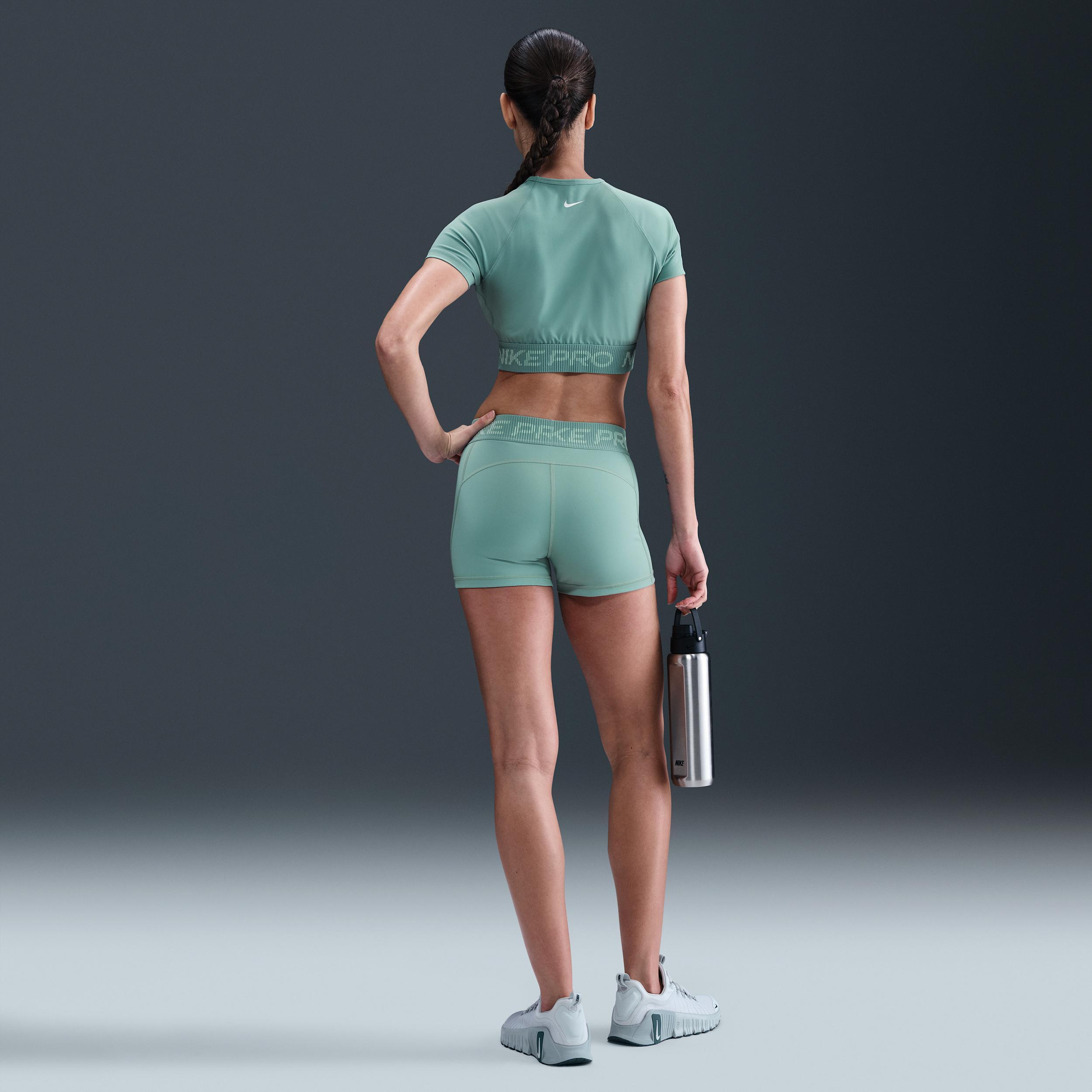 Women's Nike Pro Dri-FIT Short-Sleeve Cropped Graphic Top Product Image