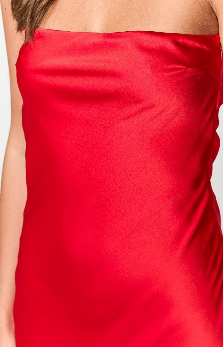 Cassander Red Strapless Maxi Dress Product Image