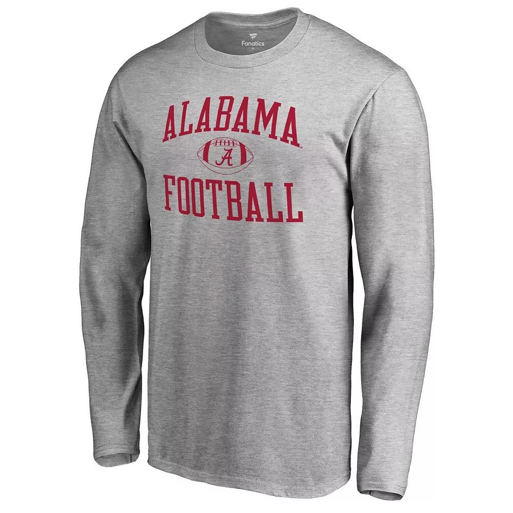 Men's Ash Alabama Crimson Tide First Sprint Long Sleeve T-Shirt, Size: 4XL, Grey Product Image