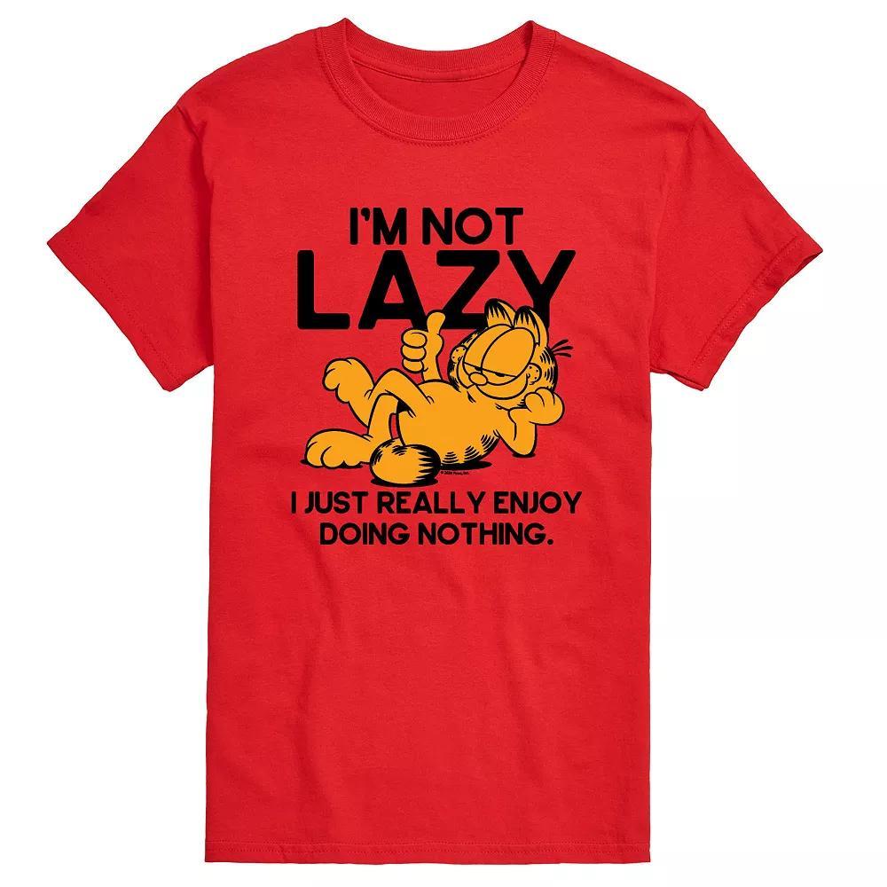 Big & Tall Garfield Im Not Lazy Graphic Tee, Mens Product Image