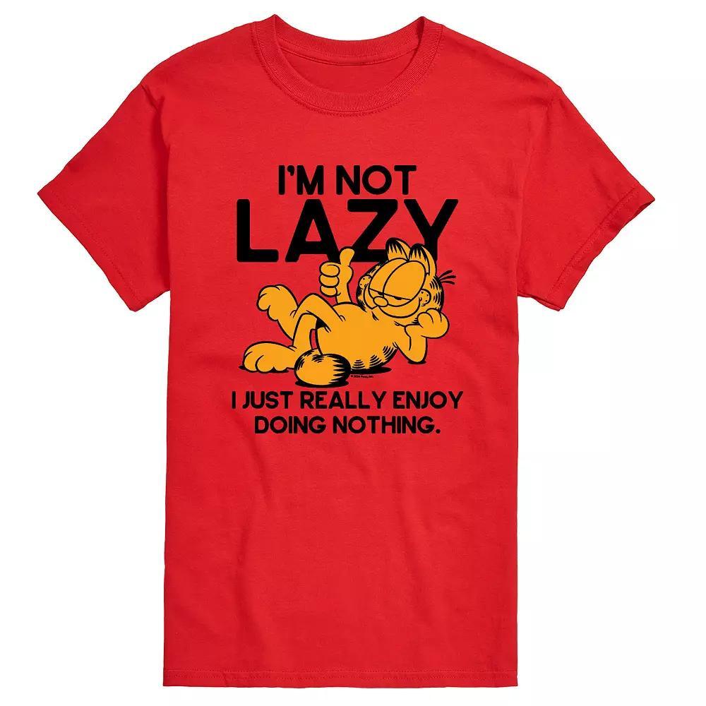 Big & Tall Garfield Im Not Lazy Graphic Tee, Mens Product Image