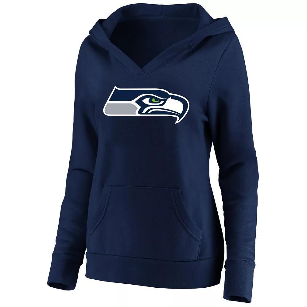 Womens Fanatics College Navy Seattle Seahawks Plus Size V-Neck Pullover Hoodie Product Image