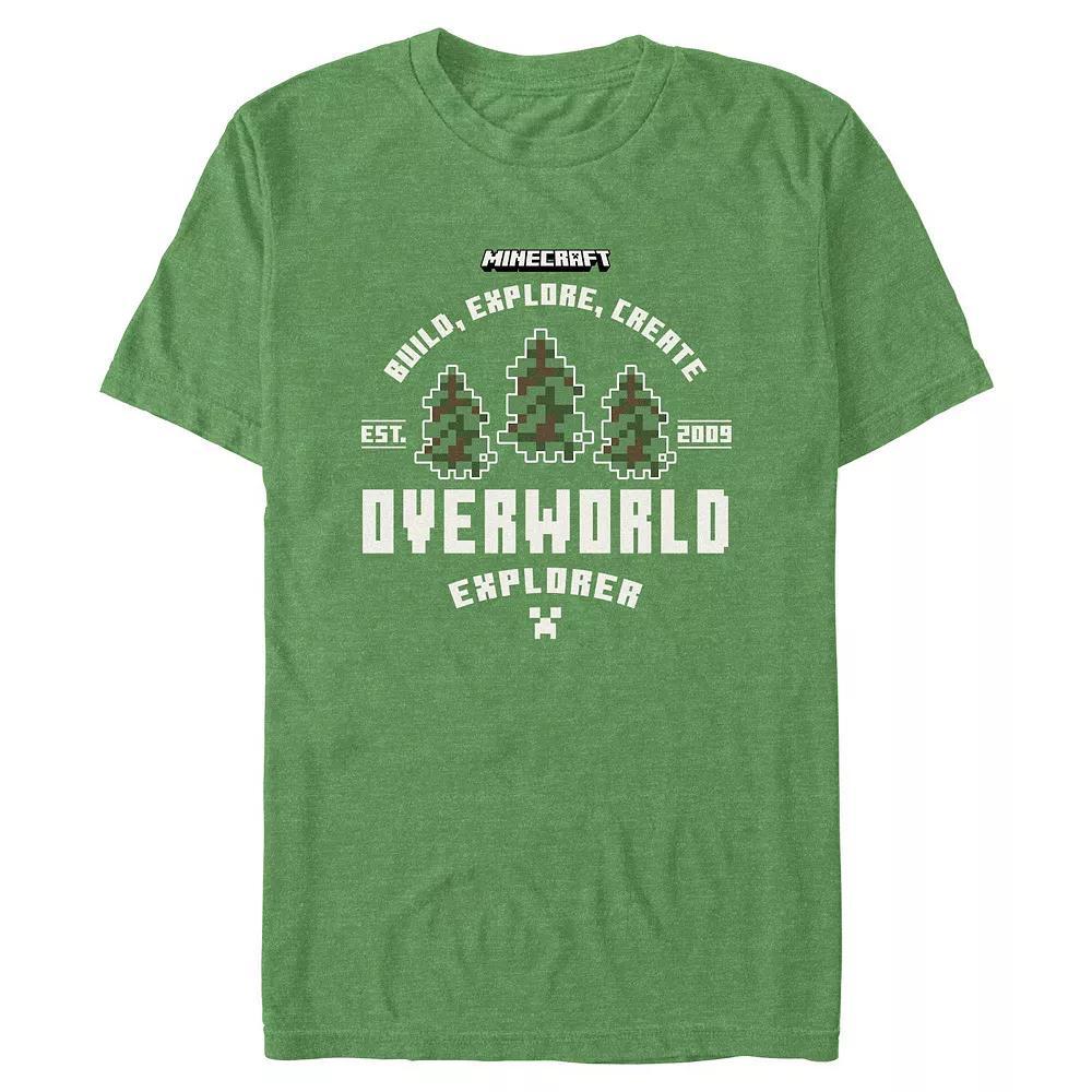 Big & Tall Minecraft Overworld Explorer Graphic Tee, Men's, Size: XXL Tall, Kelly Grey Product Image