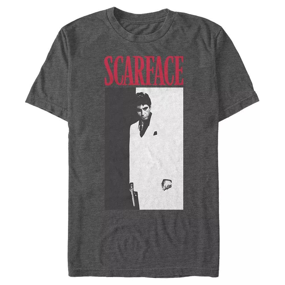 Mens Scarface Movie Poster Graphic Tee Grey Heather Product Image