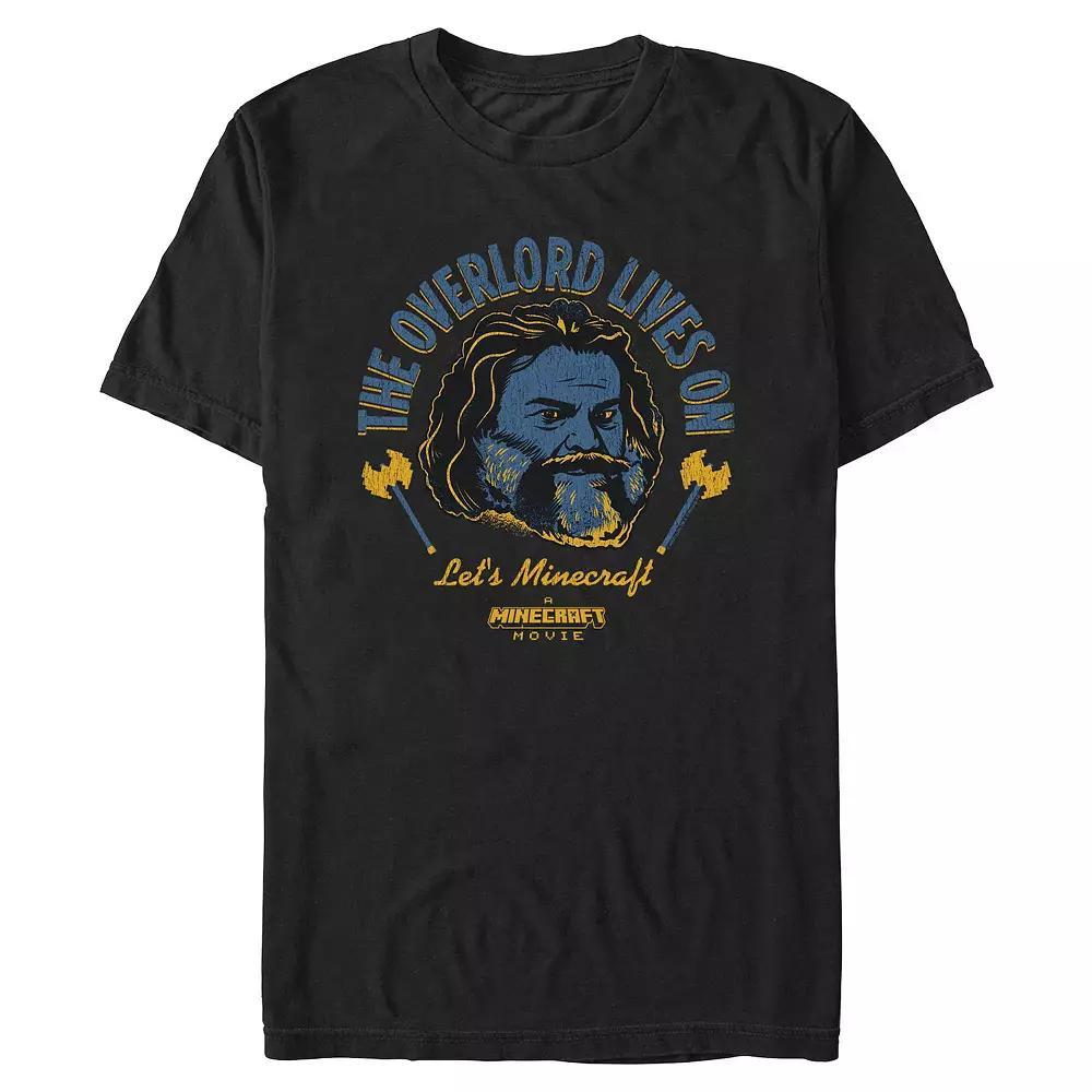 Big & Tall Minecraft Movie The Overlord Lives On Graphic Tee, Men's, Size: 3XL Tall, Black Product Image