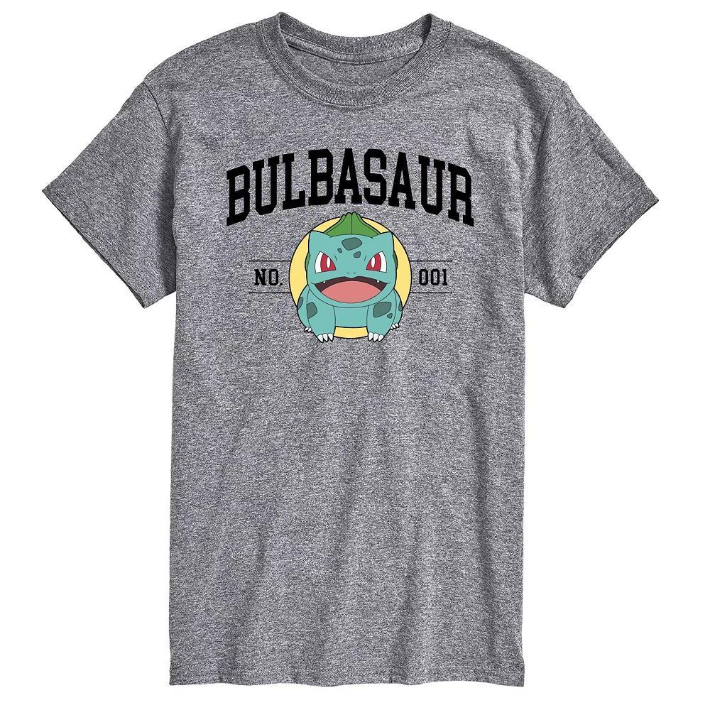 Men's Pokemon Bulbasaur No. 1 Graphic Tee, Size: Small, Gray Product Image