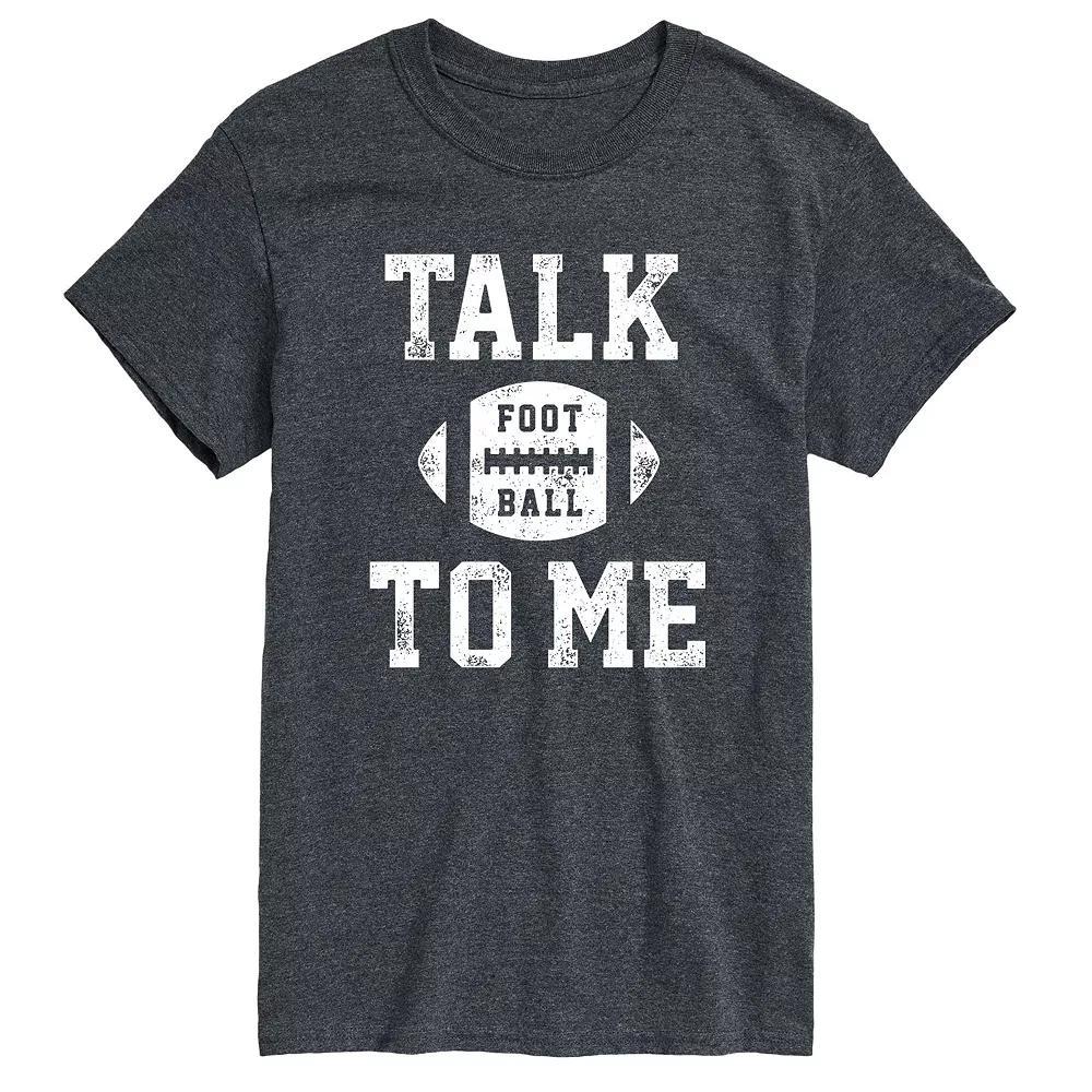 Big & Tall Talk Football To Me Tee, Men's, Size: XXL Tall, Black Product Image