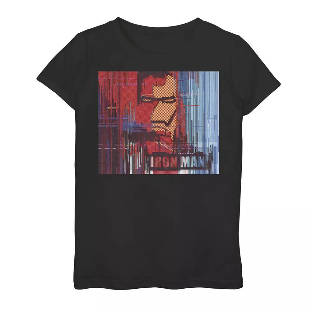 Girls 7-16 Marvel Iron Man Glitched Poster Tee, Girls Product Image