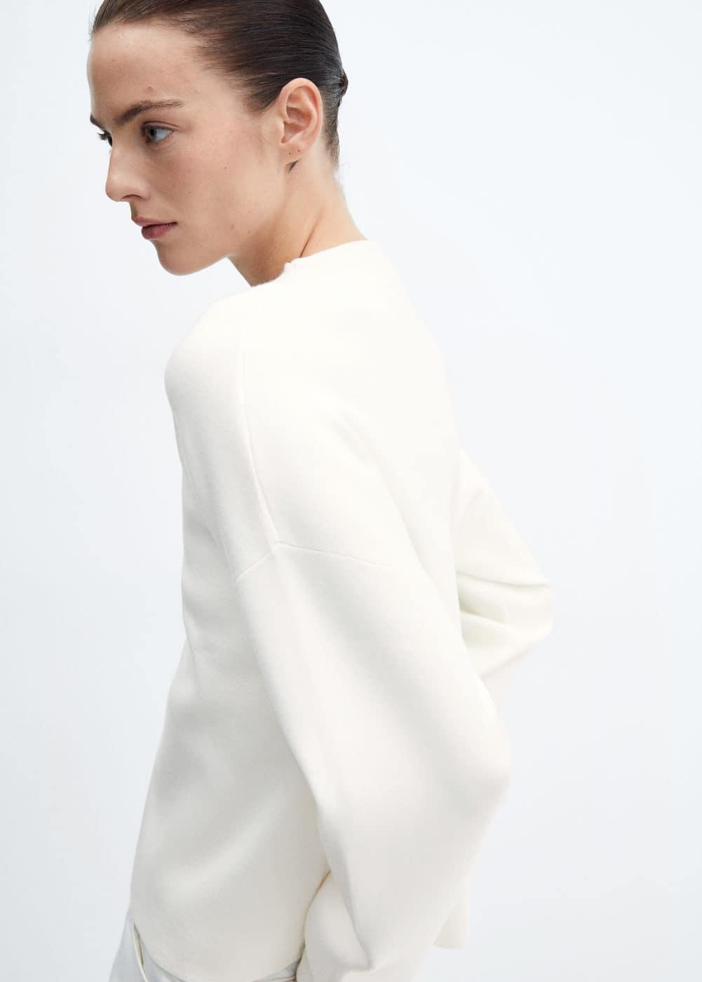 Mango Womens Perkins Neck Knitted Sweater Product Image
