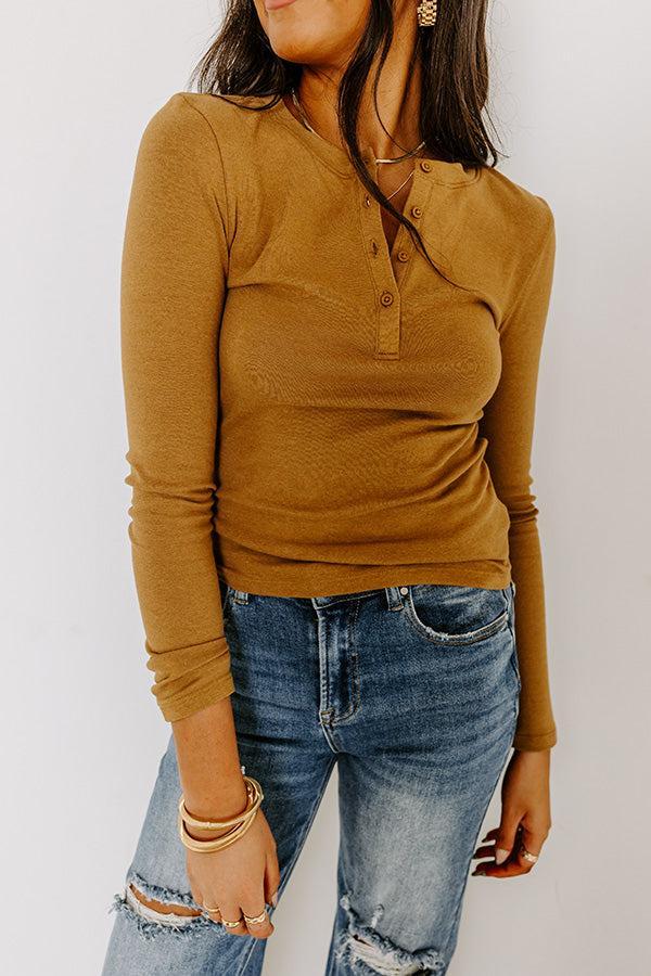 Hand In Hand Through It All Top In Camel Product Image