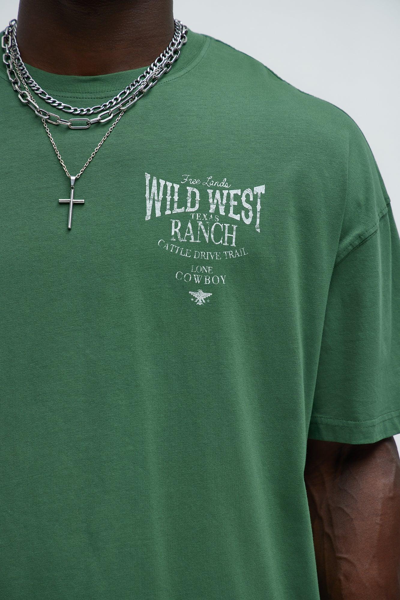 Wild West Oversized Short Sleeve Tee - Green Product Image