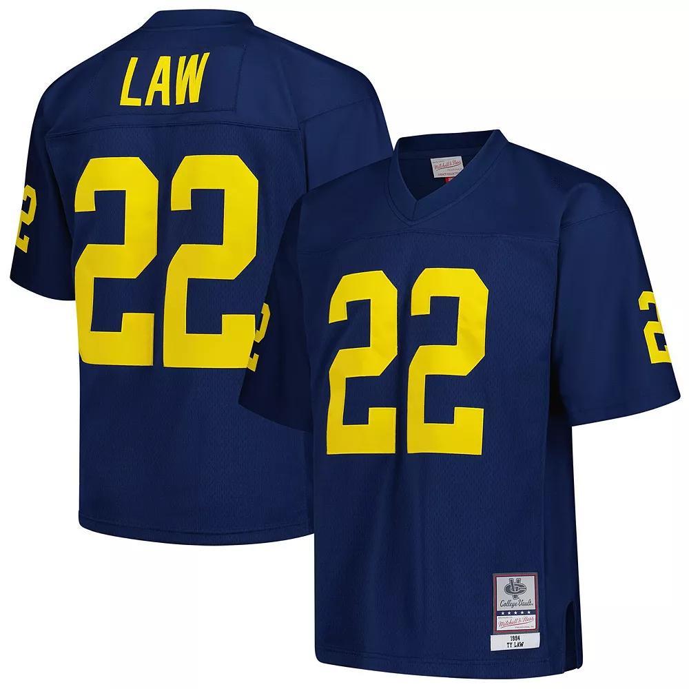 Mens Mitchell & Ness Ty Law Michigan Wolverines 1994 Legacy Jersey Blue Product Image