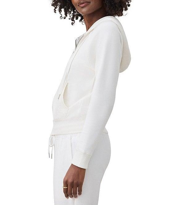 Splendid Knit Crew Neck Long Sleeve Hoodie Zip Up Jacket Product Image