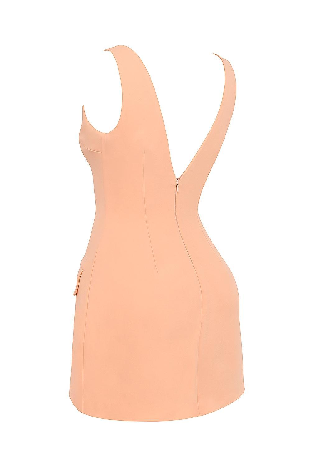Olympia Sorbet Plunge Mini Dress Product Image