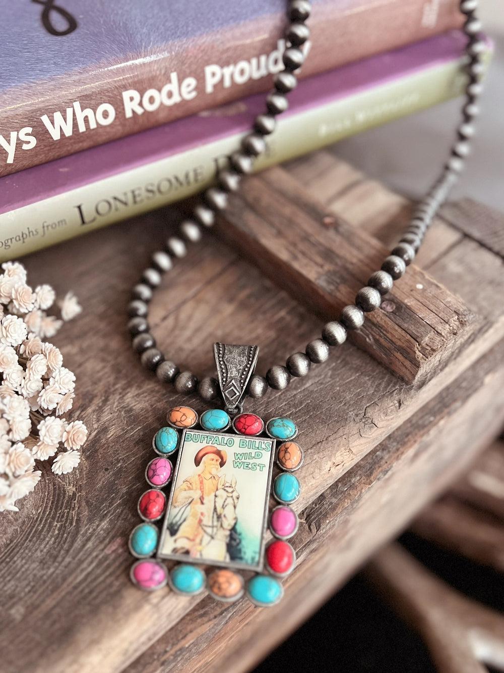 Buffalo Bill Vintage Navajo Inspired Beaded Necklace Product Image