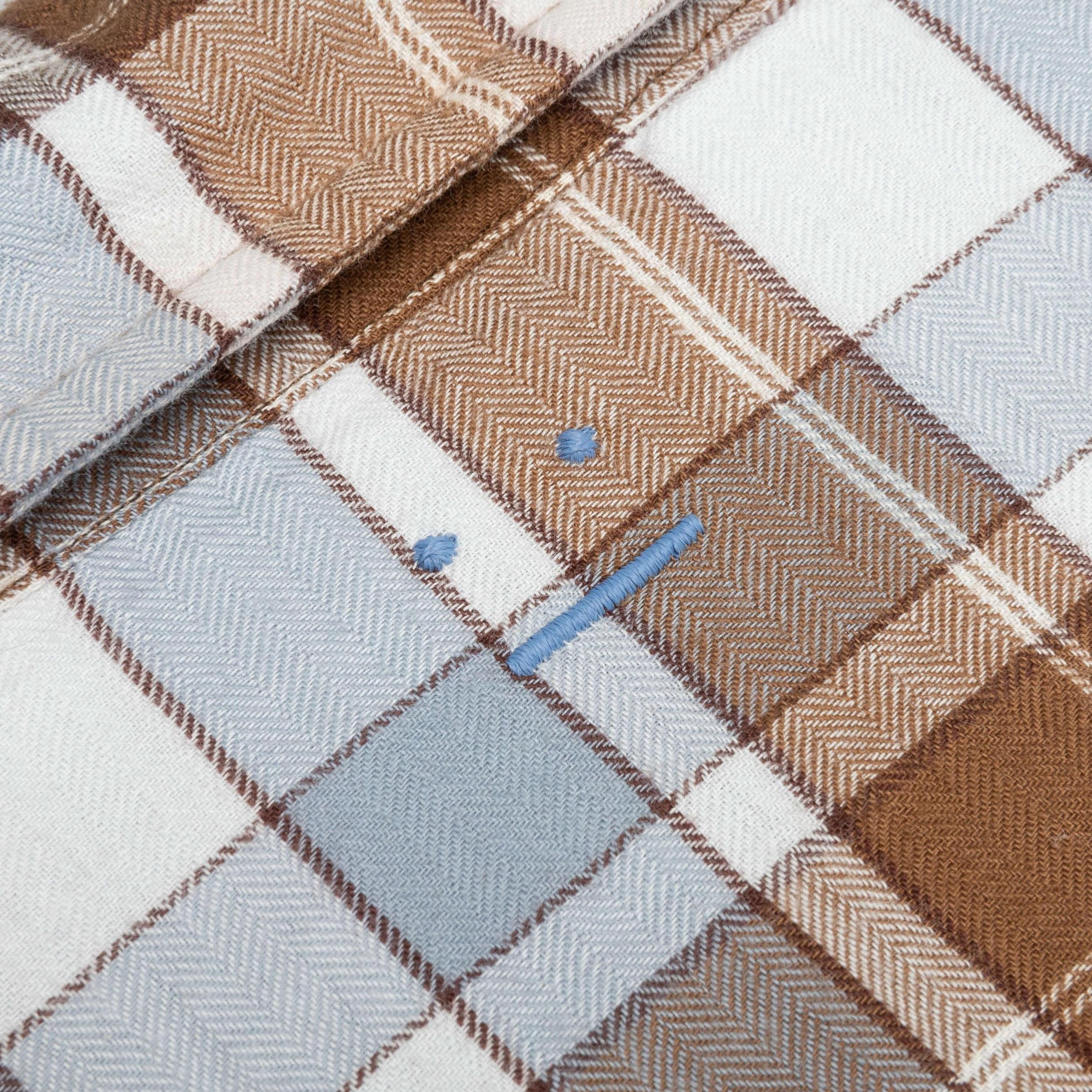 Oversized Shirt - Blue/Peach Male Product Image