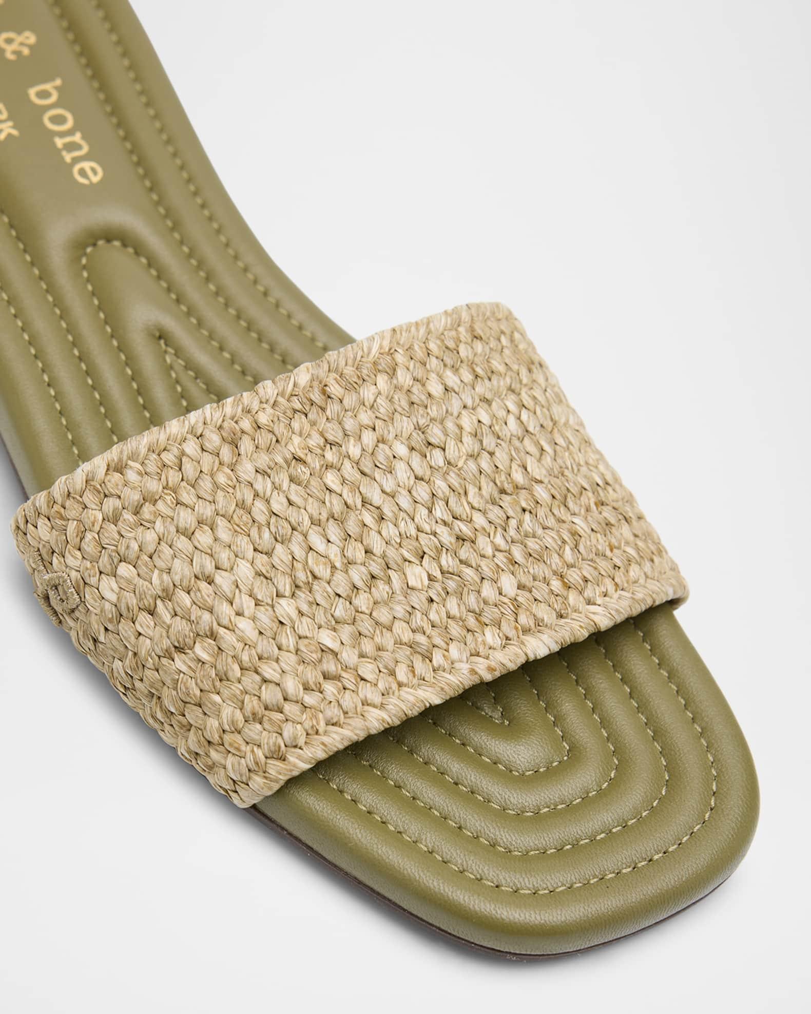 Ellie Woven Flat Slide Sandals Product Image