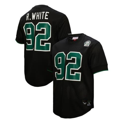 Men's Mitchell & Ness Reggie White Black Philadelphia Eagles Retired Player Name & Number Mesh Top, Size: XL Product Image