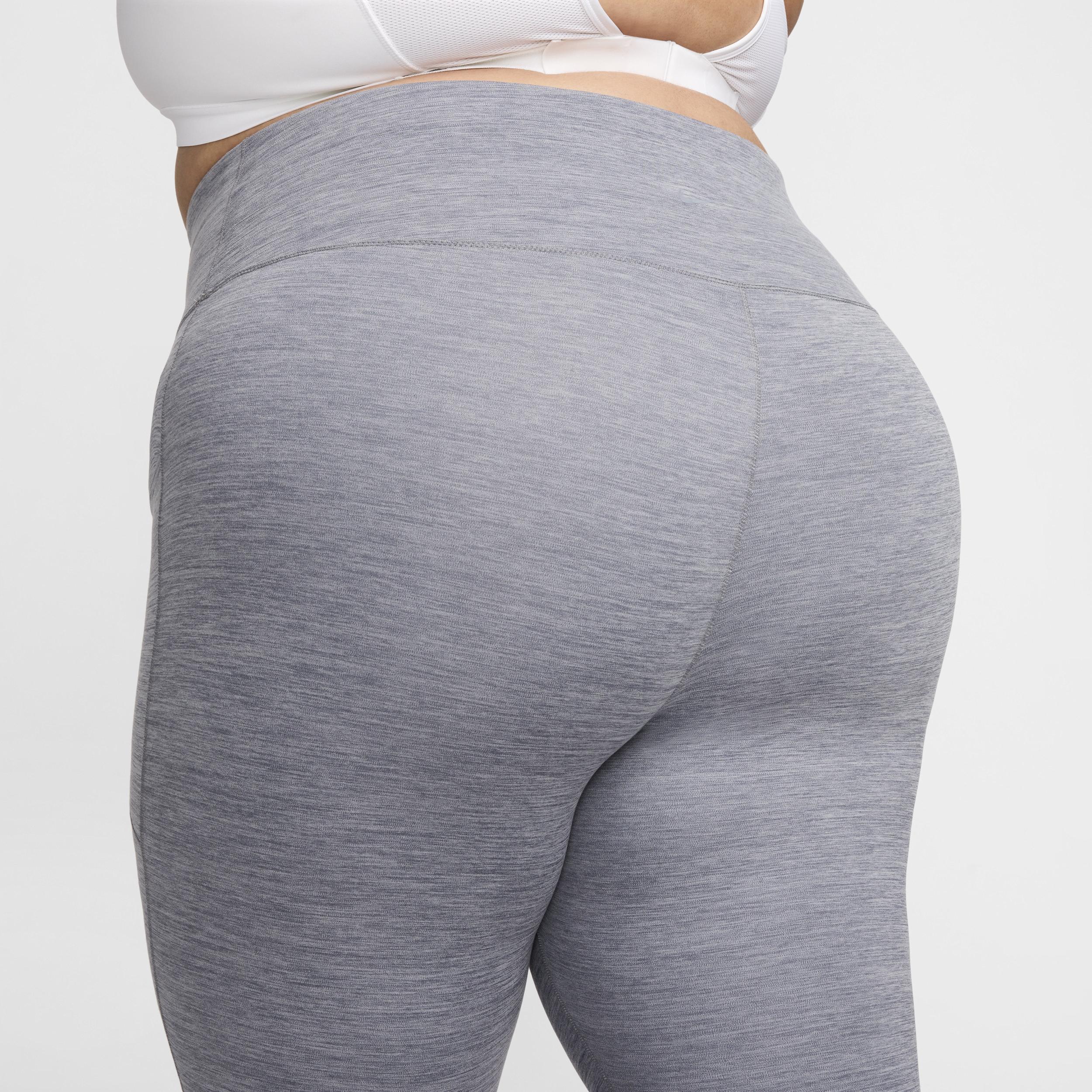 Plus Size Nike One High-Waisted 7/8 Leggings, Women's, Size: 1XL, Grey Gray Product Image