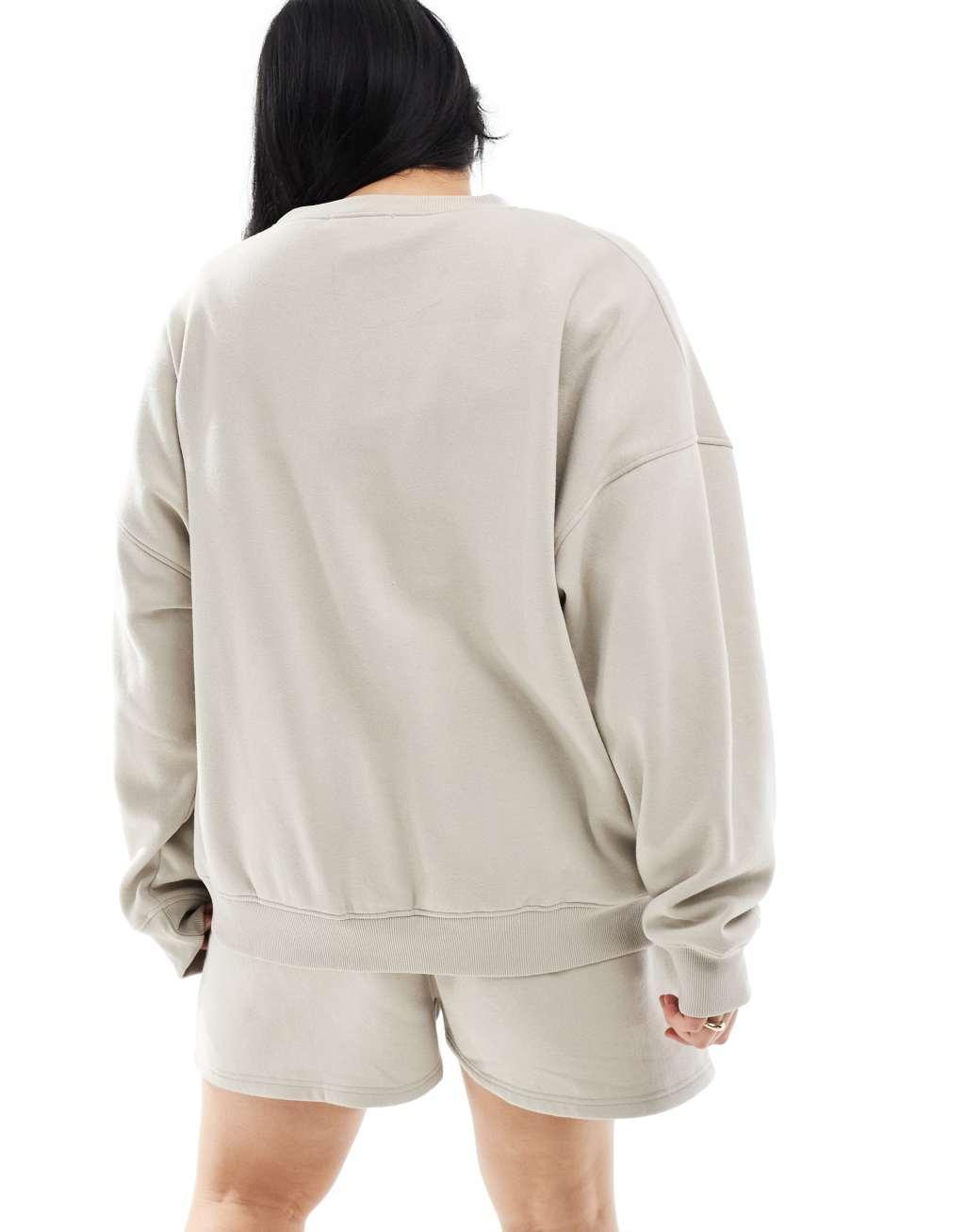 Kaiia Plus logo sweatshirt in stone - part of a set Product Image