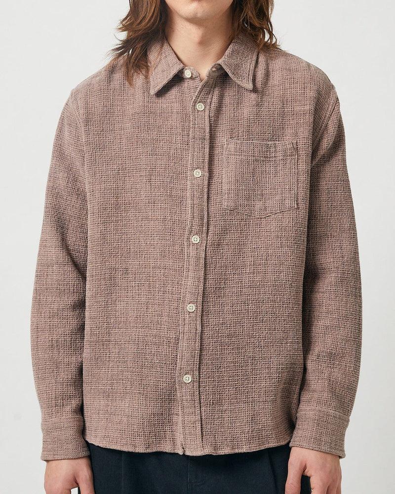 Pigment Dyed Waffle LS - Purple Product Image