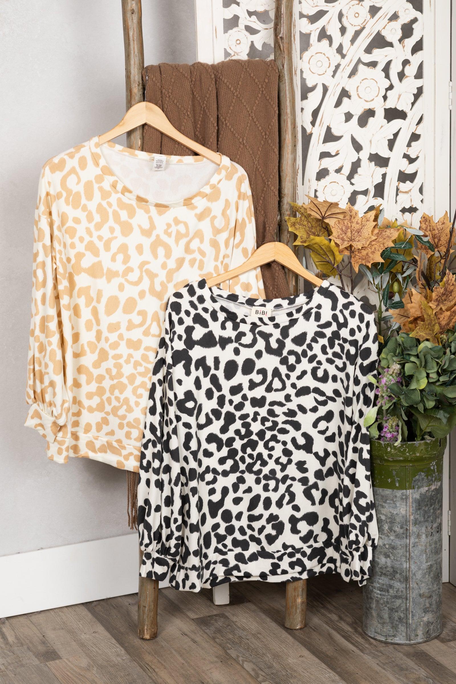 Soft Touch Leopard Hacci Knit Top Product Image