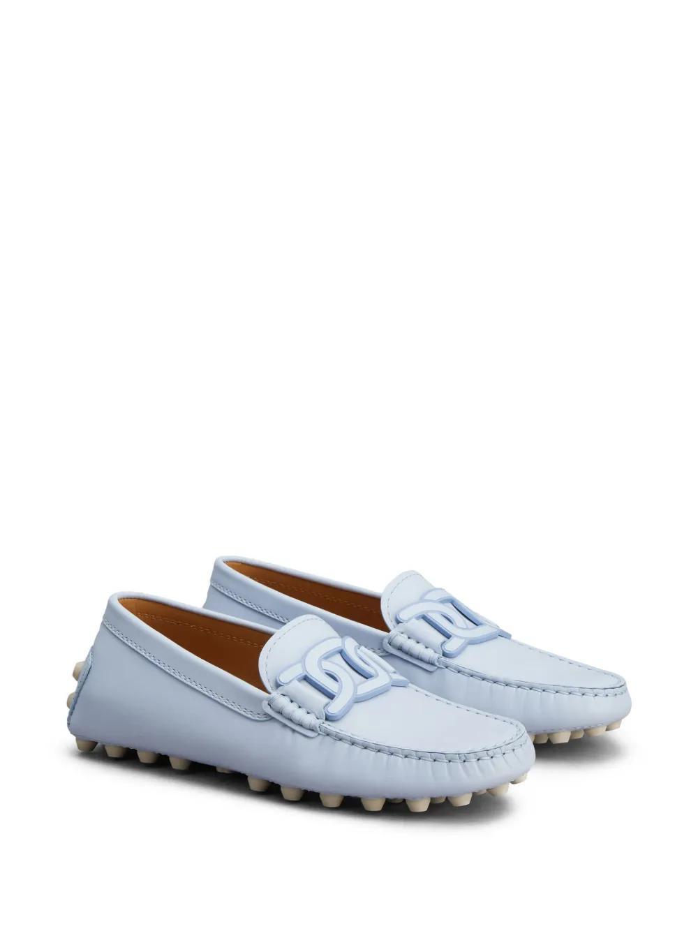 TOD'S Gommino Chain-motif Loafers In Blue Product Image
