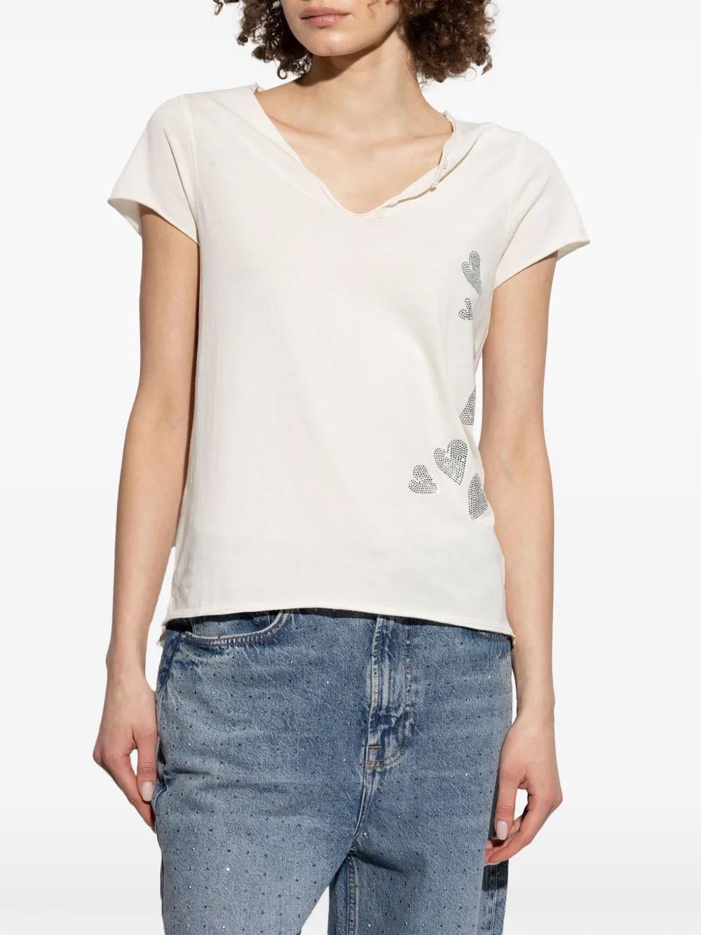 rhinestone-embellished T-shirt Product Image